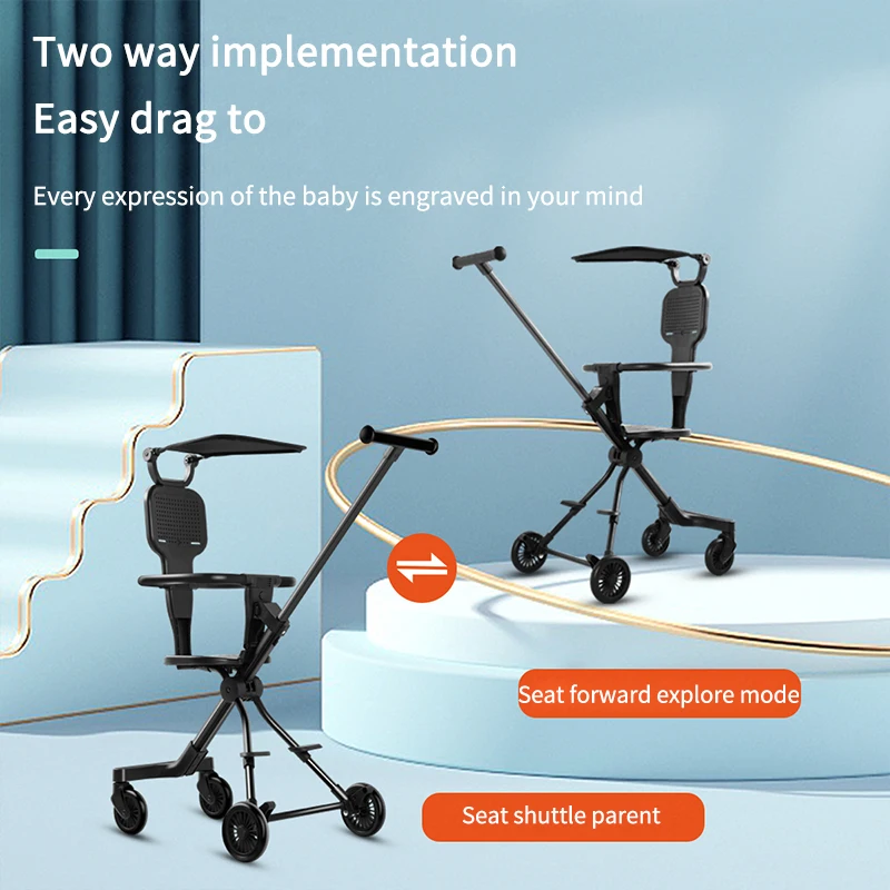 

Light Baby Stroller Removable High Landscape Stroller Reclining Baby Carriage Foldable Stroller Baby Bassinet Puchair Newborn