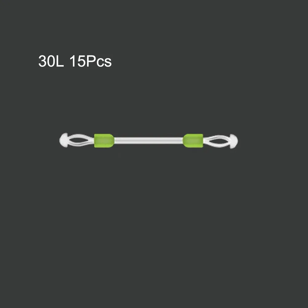 

15pcs Fishing Line Space Bifurcation Silicon Double Hooks Contactor Device 10-40mm Eight Space Bean Line Swivel Fishing Tools