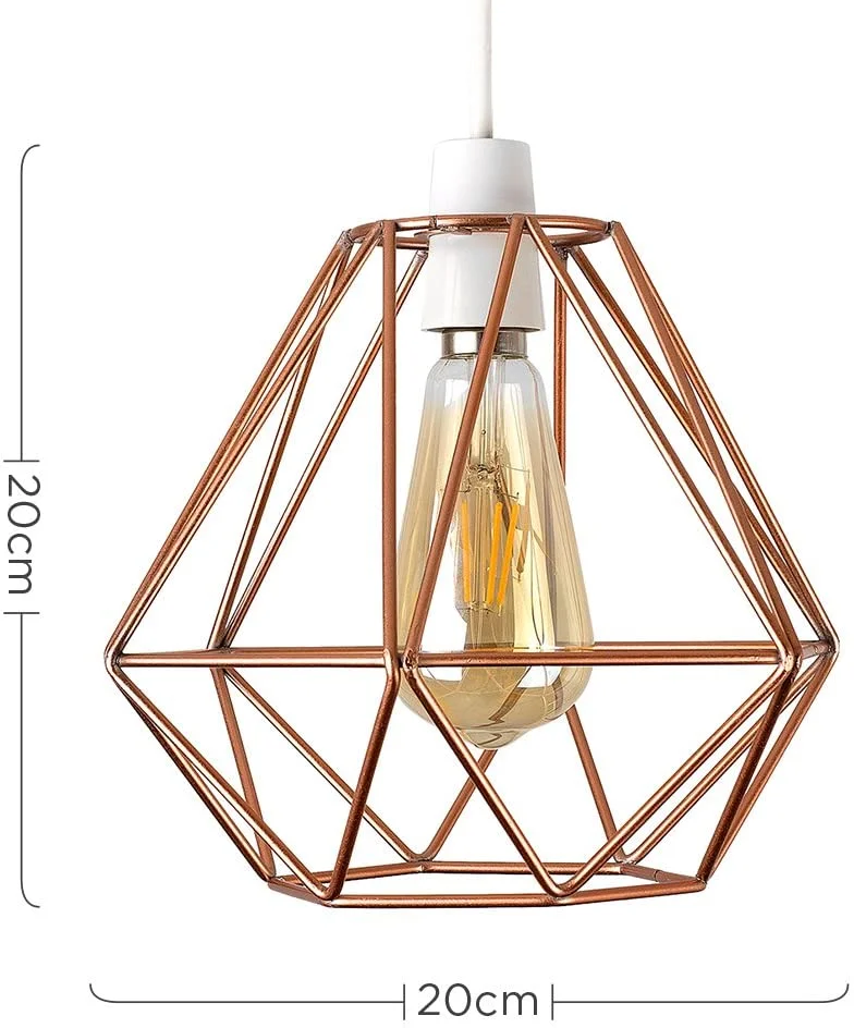 Ретро стиль медная металлическая корзина клетка Потолочный подвесной