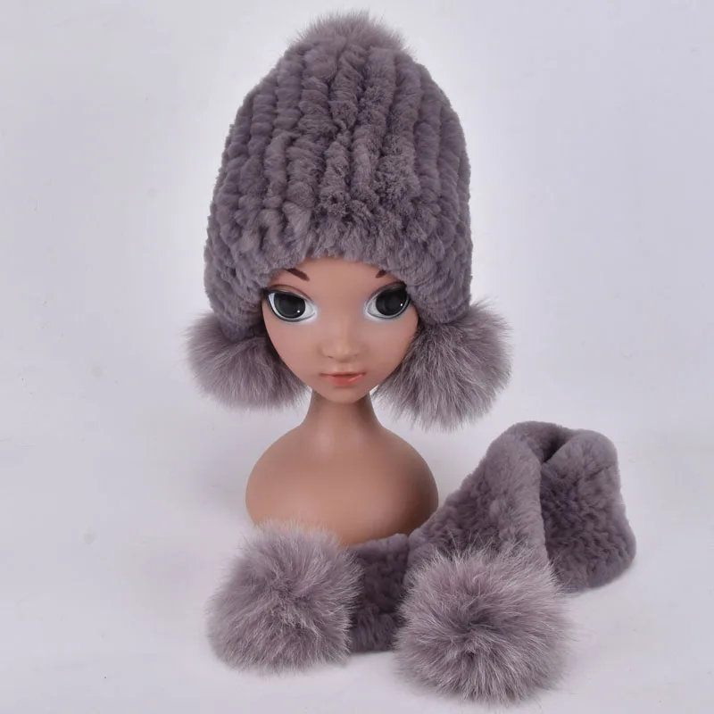 Зимняя Детская меховая шапка теплые мягкие наушники из натурального меха