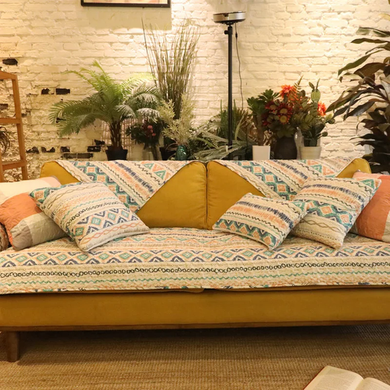 Slipcover Нескользящие эластичные чехлы для диванов хлопок четыре сезона диванные подушки подлокотник диваны полотенце 1/2/3/местный для гостиной чехол