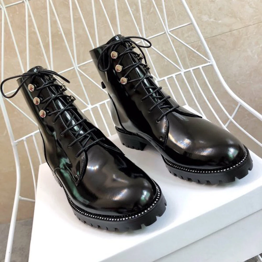 Женские ботинки из натуральной кожи новые модные ботильоны женские Ботинки martin