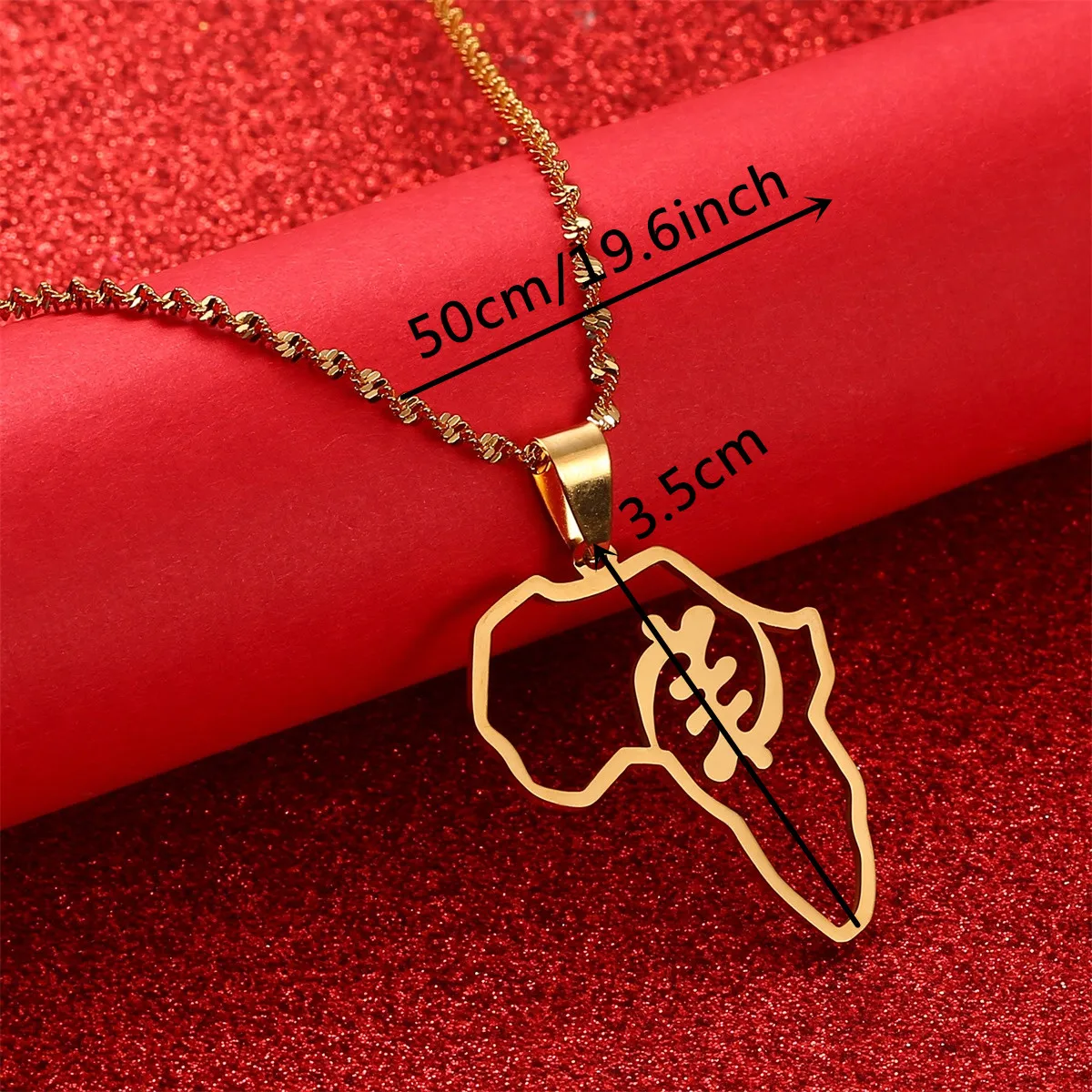 Модные ожерелья унисекс с подвеской в виде символа Африканской карты для женщин