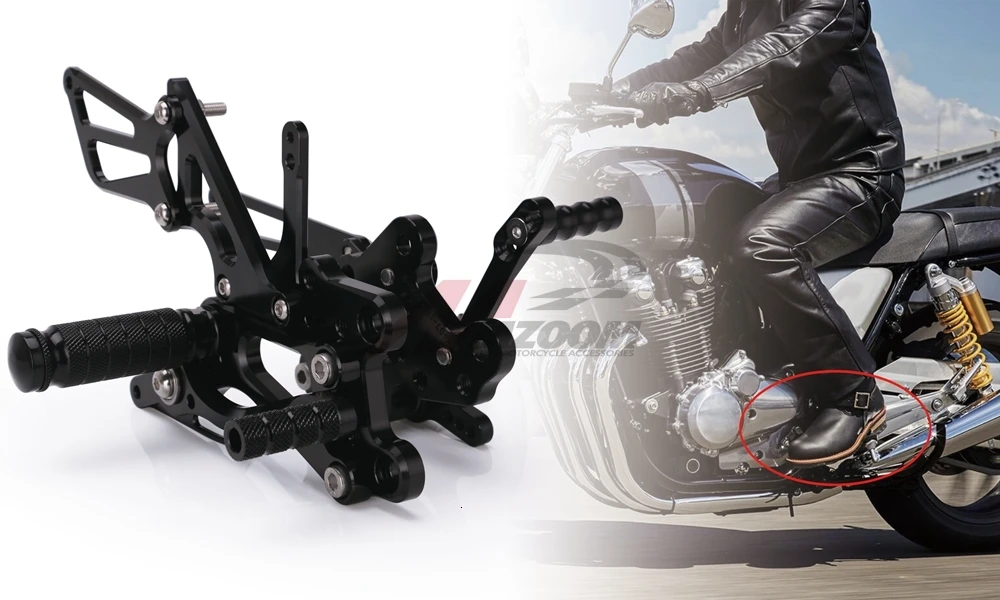 CNC алюминиевый мотоцикл Регулируемый Rearset задний Набор подножки педали Подножка для HONDA CBR 600 CBR600 RR CBR600RR 2007 2008