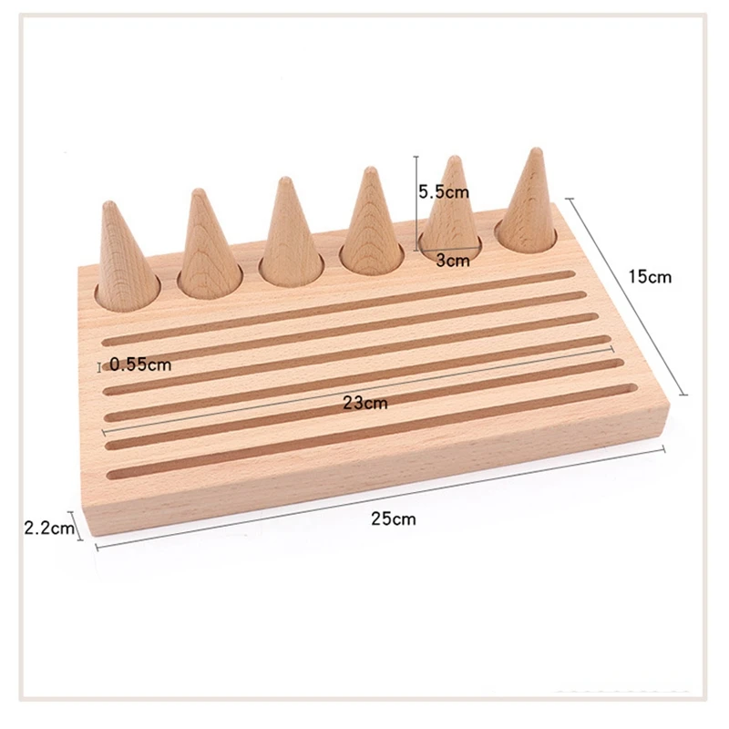 Натуральное деревянное кольцо на палец стенд ювелирный дисплей держатель