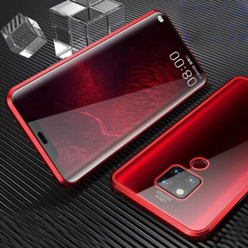 Двусторонний чехол с магнитным стеклом для huawei P20 P30 mate 20 10 Pro Lite mate 20X