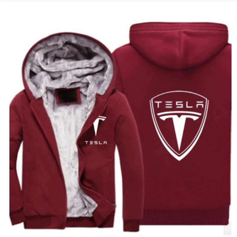 

2021 TESLA Hoodie Thicken Men Women Comfortable Print Jacket Thicken Hoodie Coat Clothing Casual Sweatshirts For Man N