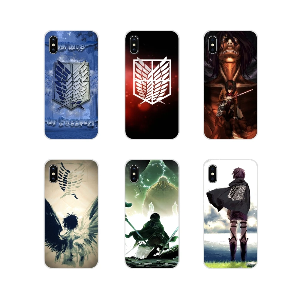 Обувь для косплея по аниме атака на Титанов дешевые Apple iPhone X XR XS 11 12Pro MAX 4S 5S 5C SE 2020 6S 7 8 Plus ipod 5 6 Аксессуары