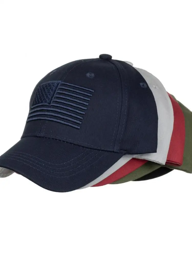 

Бейсболка с американским флагом для мужчин и женщин, хлопковая дышащая Кепка унисекс в стиле хип-хоп с вышивкой, в стиле США, на пуговицах