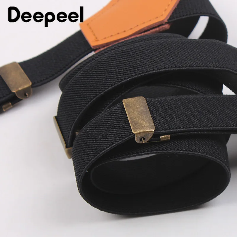 Deepeel 1 шт. 2*110 см Костюмные брюки плечевым ремнем 3 зажимы Sanp подтяжки без застежек