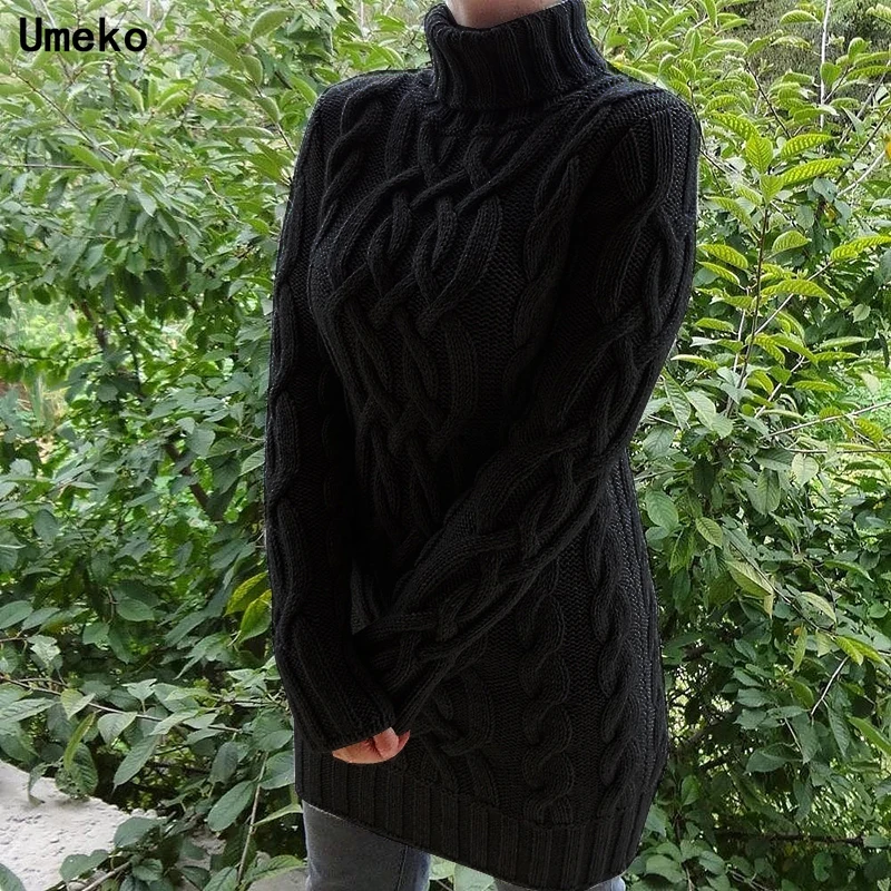 Платье-Свитер женское серое с высоким воротом осенне-зимнее вязаное 5XL размера