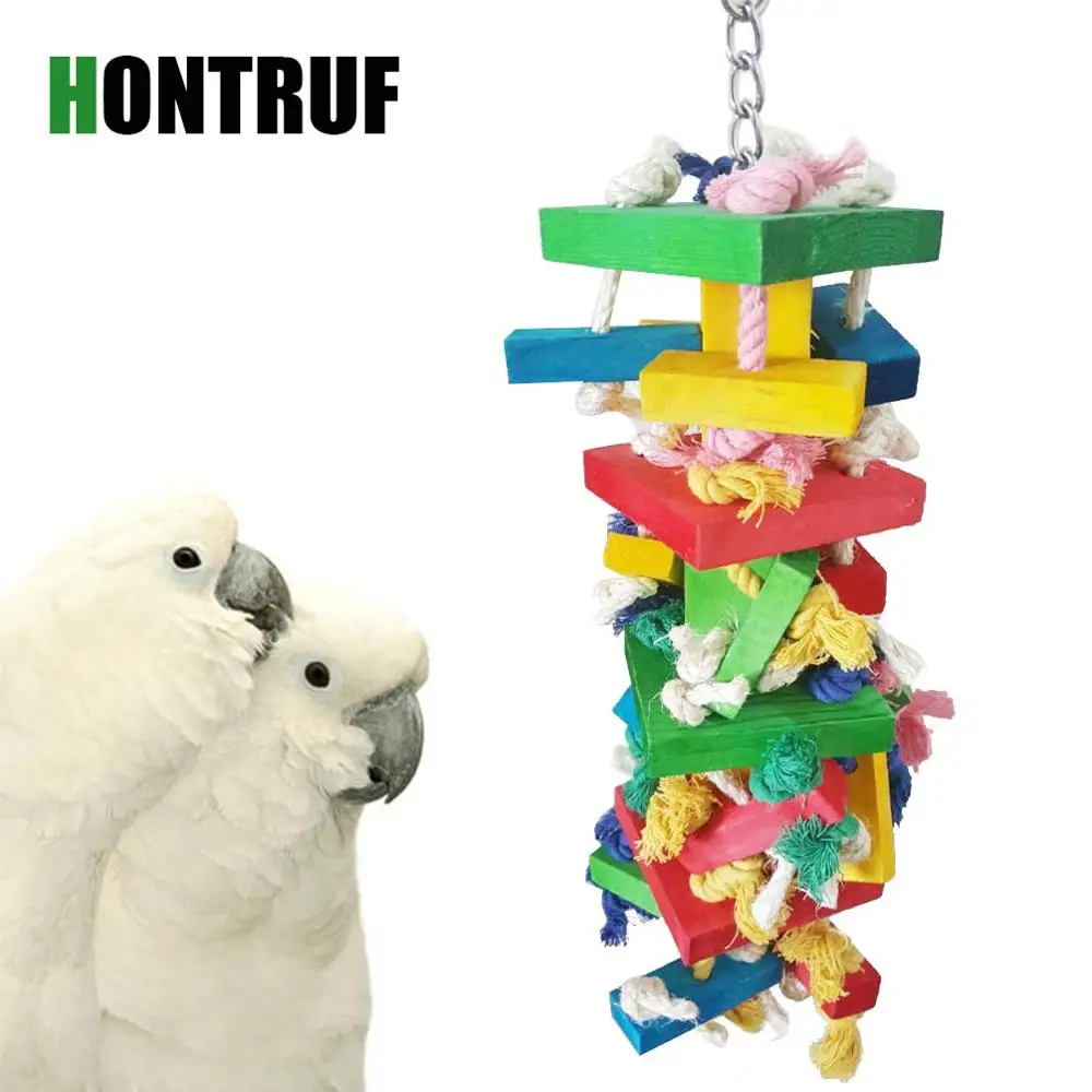 Средний и большой попугай игрушка для домашних животных красочная птица