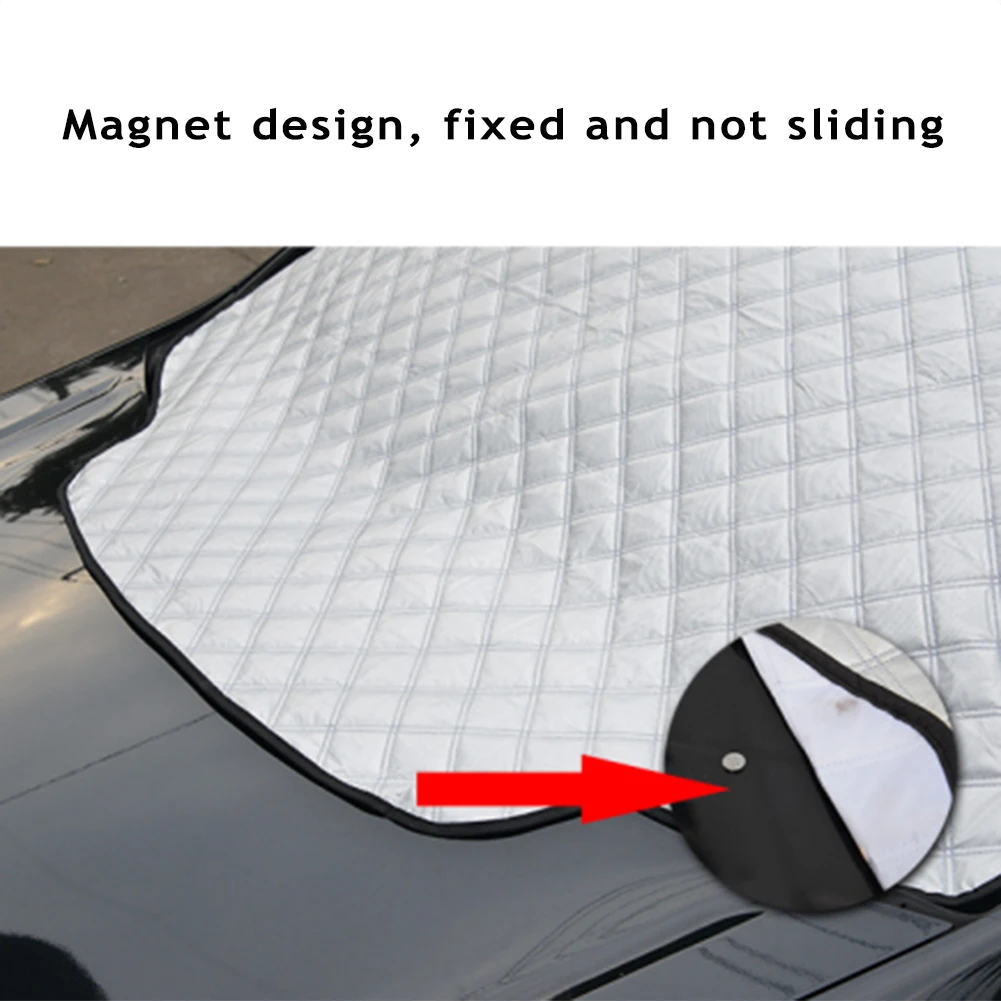 

Portable Foldable Magnet Car Sun Shade Aluminum Foil Front Windshield Sunshade Four Seasons Sun Visor UV Block Snow Cover