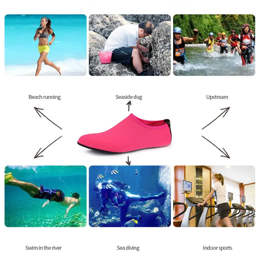 

SABOLAY Men Women Outdoor Swimming Shoes Breathable Beach Waterproof Shoes Unisex Soft Seaside Wading Shoes Diving Socks
