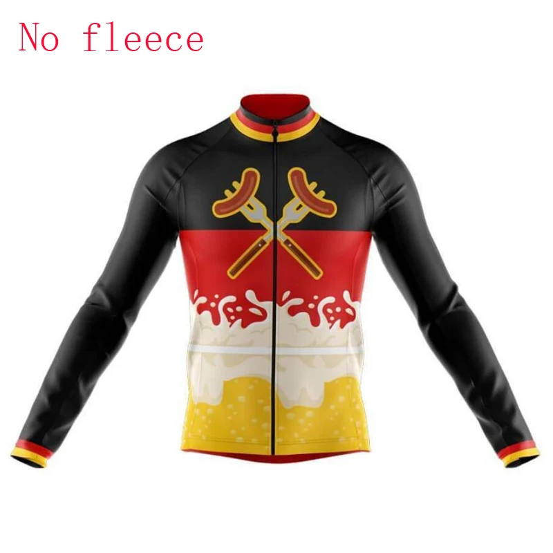 Новая команда Джерси для велоспорта с длинным рукавом Зимняя Теплая Флисовая и