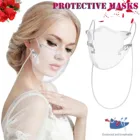 Прочная маска для лица, комбинированная пластиковая противотуманная многоразовая прозрачная маска для лица, маска с защитными узорами, 1 шт.