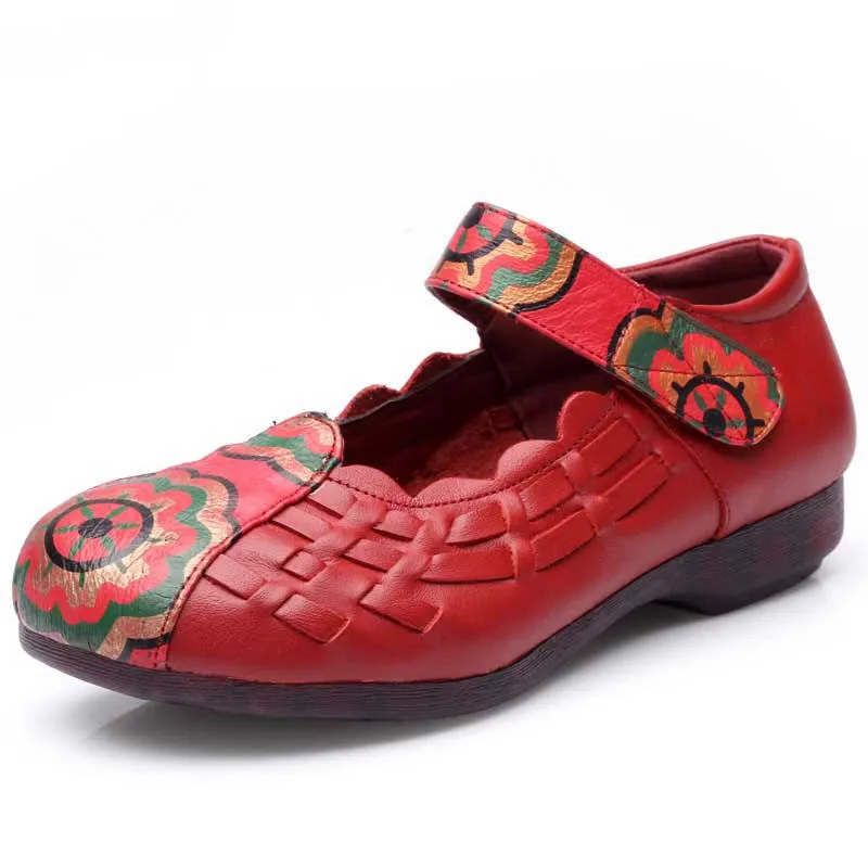 

Женские винтажные туфли из натуральной кожи, Размеры 35-41