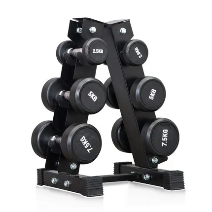 

Dumbbell rack hexagon dumbbell fixed tripod dumbbell rack set combination does not loose men's exercise arm fitness equipment