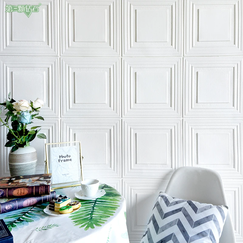Самоклеящиеся 3D наклейки на стену имитация плитки декоративные