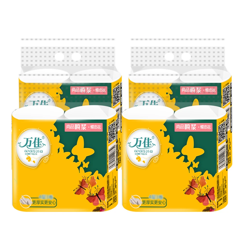 10 рулонов/упаковка Портативный Туалет Бумага 4 слойные Бесплатная доставка