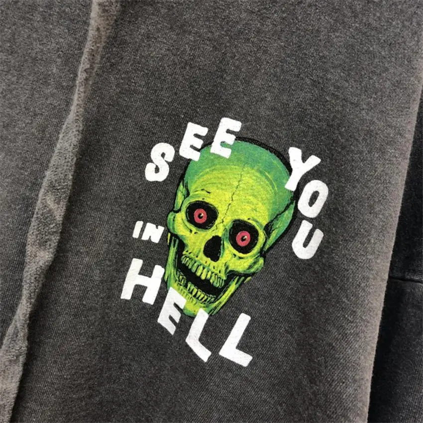 

Heavy Fabric Embroidery Arnodefrance Hoodies Men Women Washed Skull Arno De France Pullover xxxtentacion