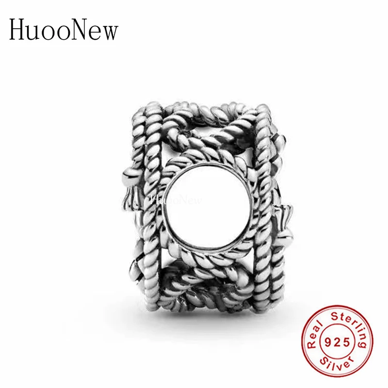 

Fit Original Pandora Charm Bracelet Authentic 925 Sterling Silver Rope Sides Smile and Cry Emotion Face Bead For Making Women