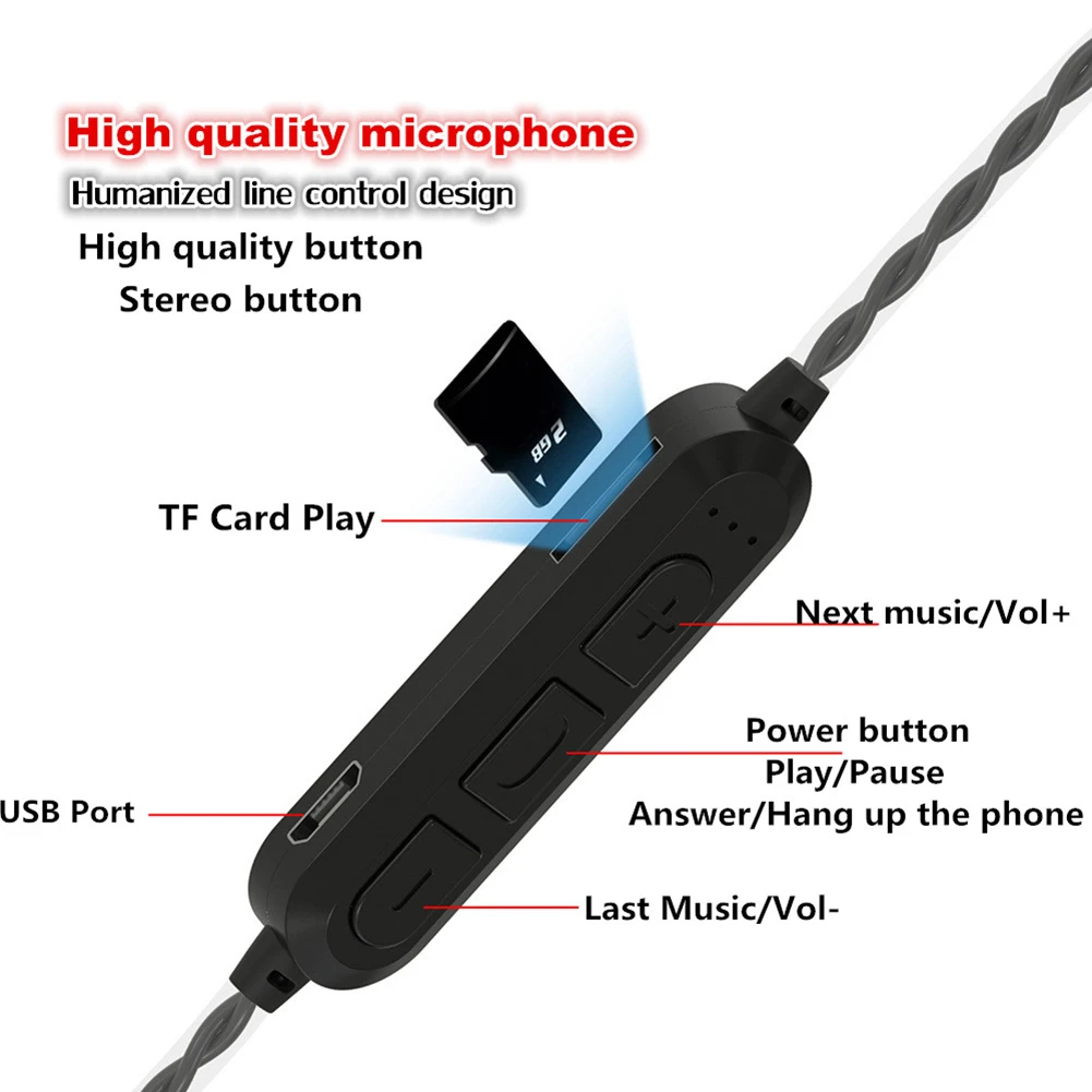 4 динамика 6D стерео беспроводные наушники Bluetooth 1 Поддержка карты памяти