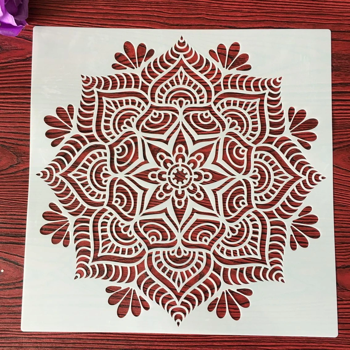 

CraftArtGo DIY Flower Stencils Painting Scrapbook Coloring Cake decorating sugar powder sieve printing mold printing table