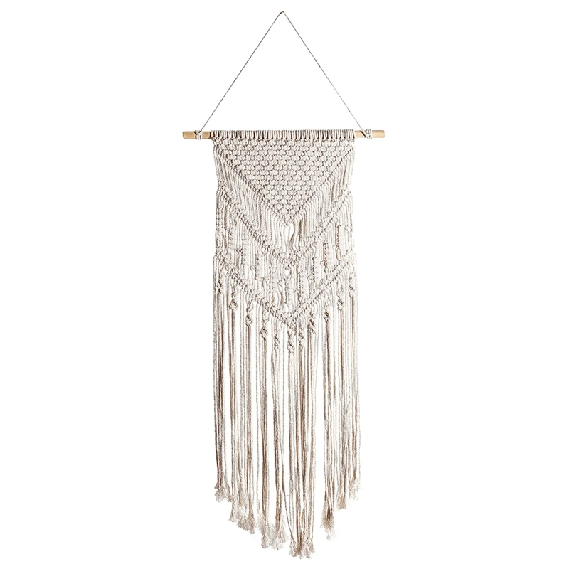 

Macrame Wall Hanging Cotton Rope Wall Art Woven Tapestry Boho Chic Wall Decoration