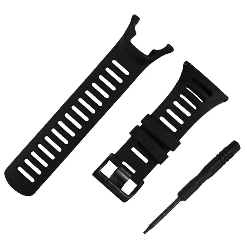 Black buckle 2 Резиновый ремешок для часов Suunto Ambit 3 пиковый/спортивный/бег/2/2 S/2R/1 умный браслет со стальной застежкой - Цвет ремешка: Black buckle 2