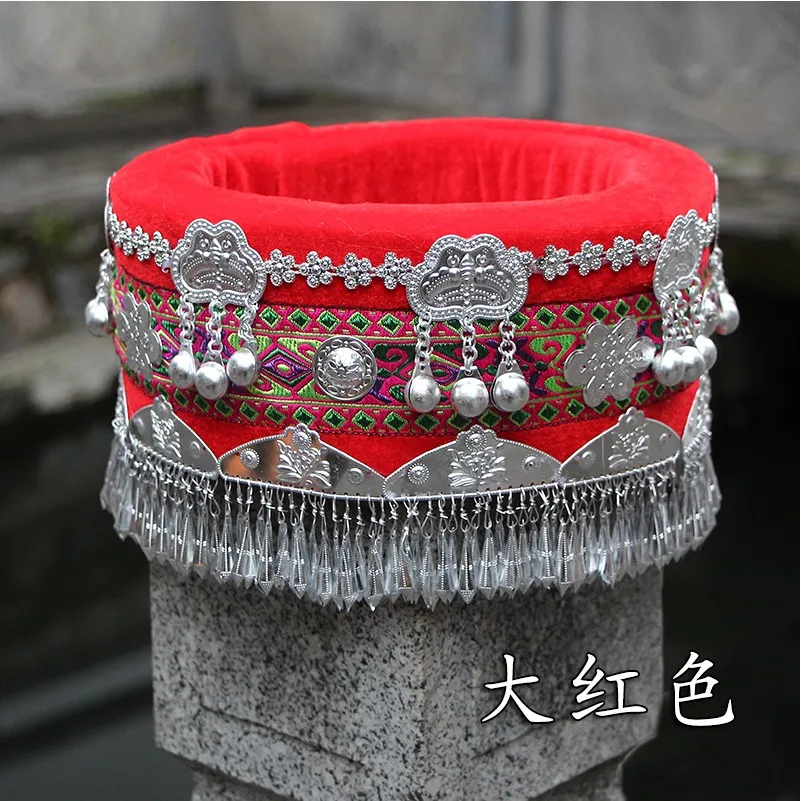 Шляпа hmong miao Ювелирные изделия Китайский народный танец аксессуары для волос Miao шляпа этническое миноритарное представление одежда аксессуары