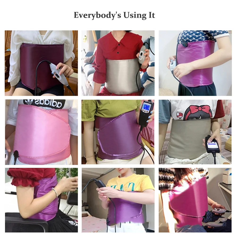 Электрический Вибрационный массажный пояс с нагревом на 360 ° для сжигания жира