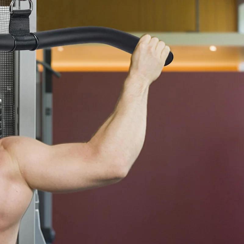 

Gym Pully Cable Machine Attachments Bicep Triceps Bar Handle Grip for Crossfit Bodybuilding Muscle Strength Training Accessories