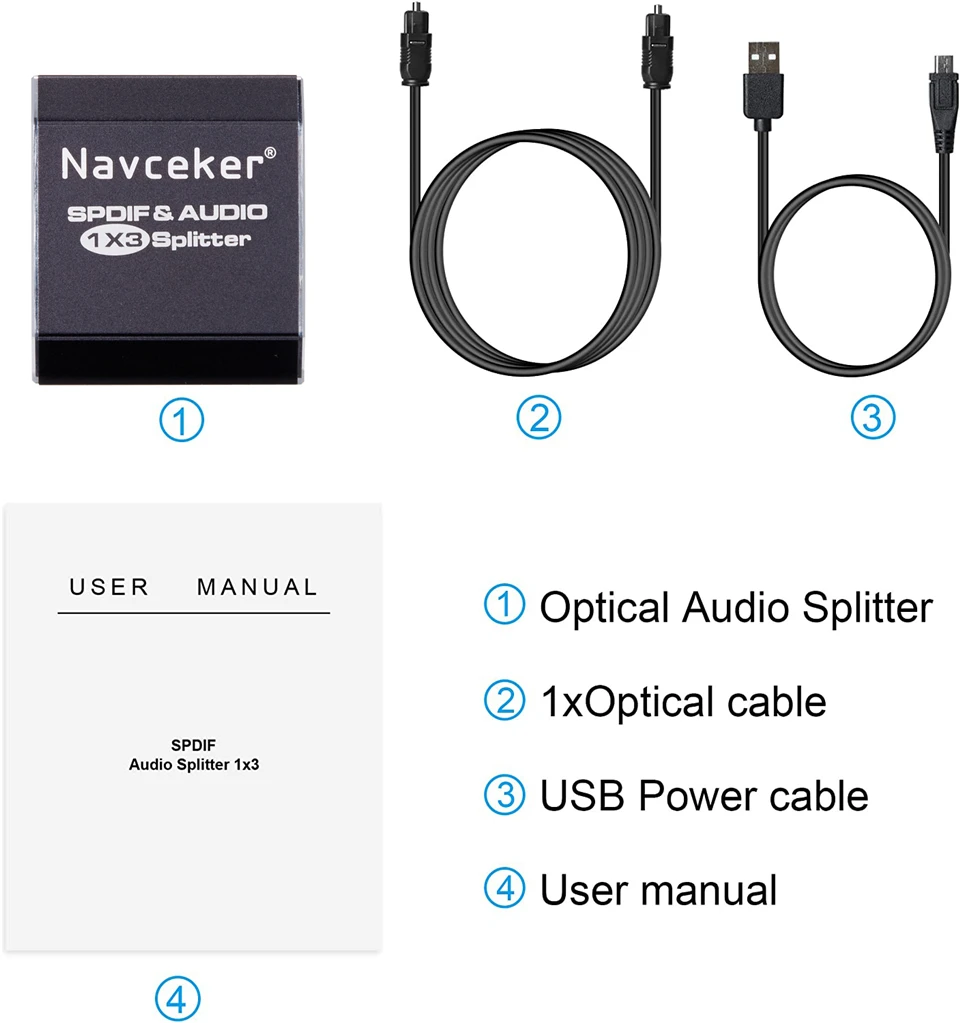 Цифровой аудио-разветвитель SPDIF Optical из алюминиевого сплава с адаптером Toslink 1x3, поддерживающий DTS AC3 вход 1 выход 3.