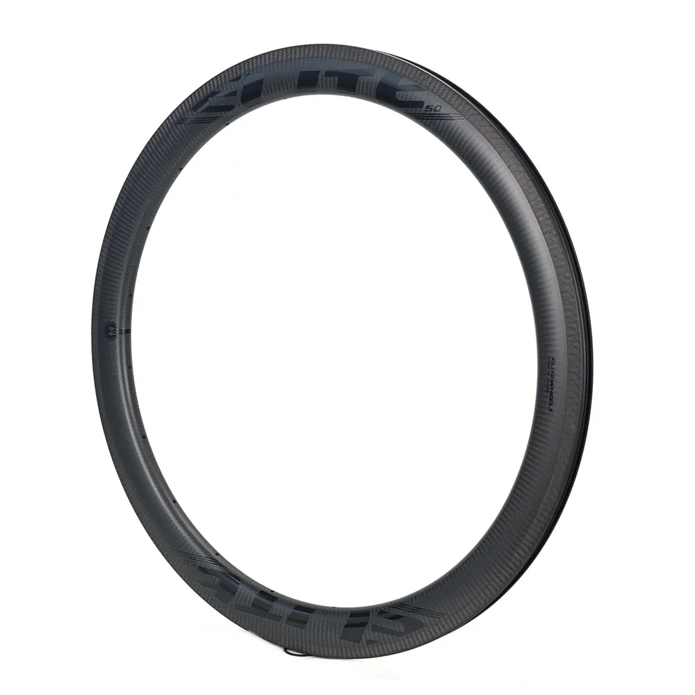 ELITEWHEELS 700c дорожный велосипед обод из углеродного волокна 50 мм 3K Twill матовый V
