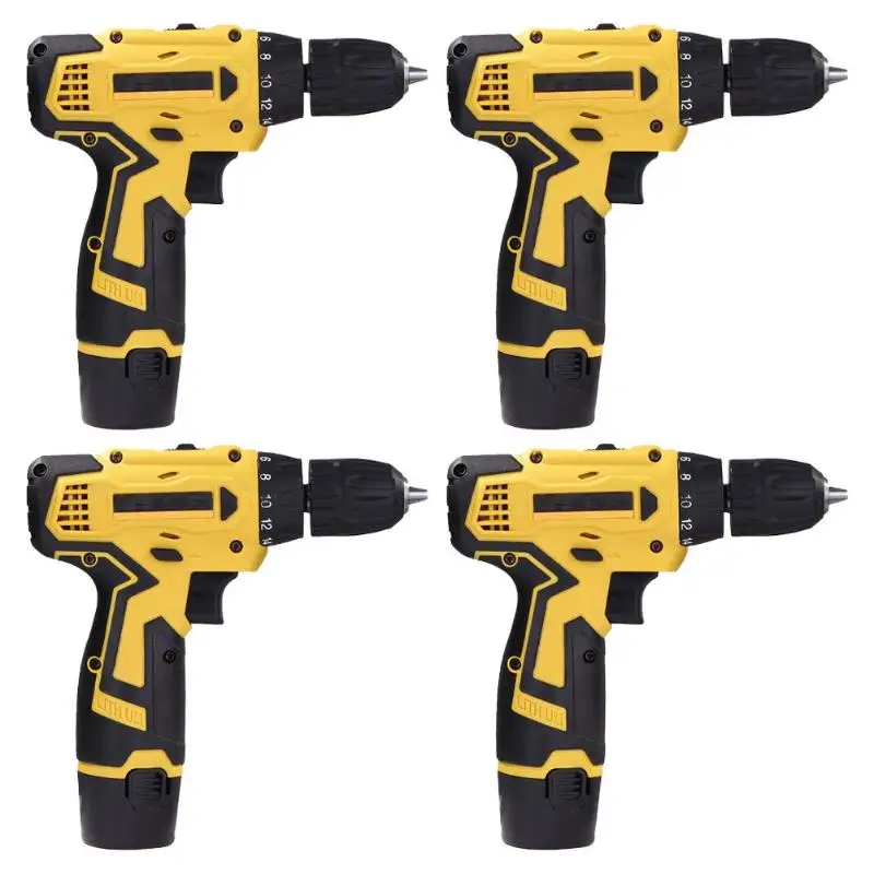 12V 18V Cordless Electric Screwdriver Rechargeable Electric Drill Lithium Battery Cordless Drill Power Tools
