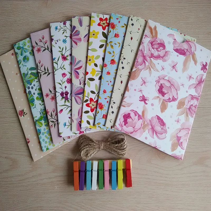 9pcs/set Photo Frame 6 Inch Creative Gift DIY Wall Hanging Paper Photo Frame Wall Picture Album