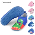 Детские пляжные туфли, мягкая подошва, дышащие, быстросохнущие, для дайвинга, плавания, домашняя обувь с героями мультфильмов для маленьких мальчиков и девочек