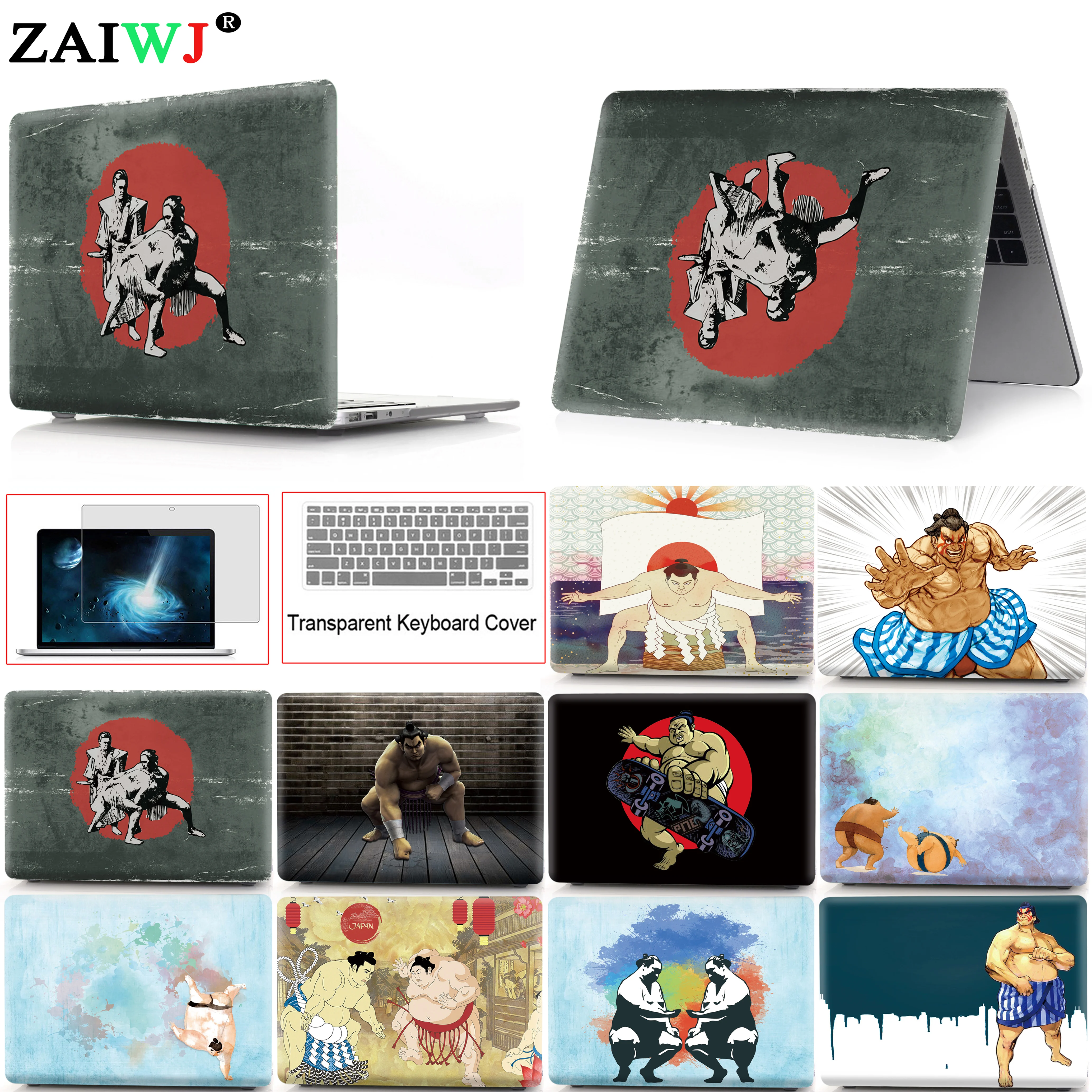 Новый 2019 сумо принт в виде ракушки чехол для ноутбука MacBook Air Pro Retina 11 12 13 15 3 4 дюймов