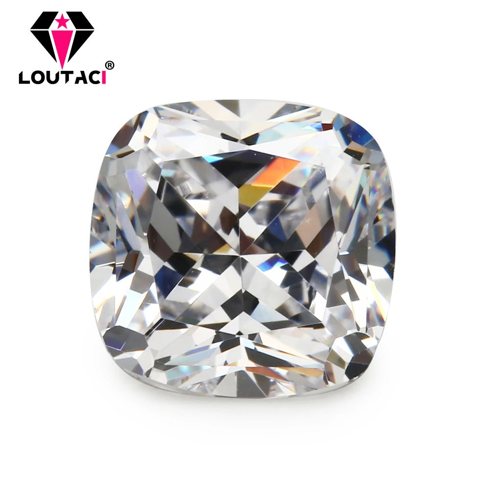 

LOUTACI красивые ювелирные изделия, драгоценный камень 5A, Белая Подушка, кубический цирконий для продажи, маленький размер 3x3-4x4 мм