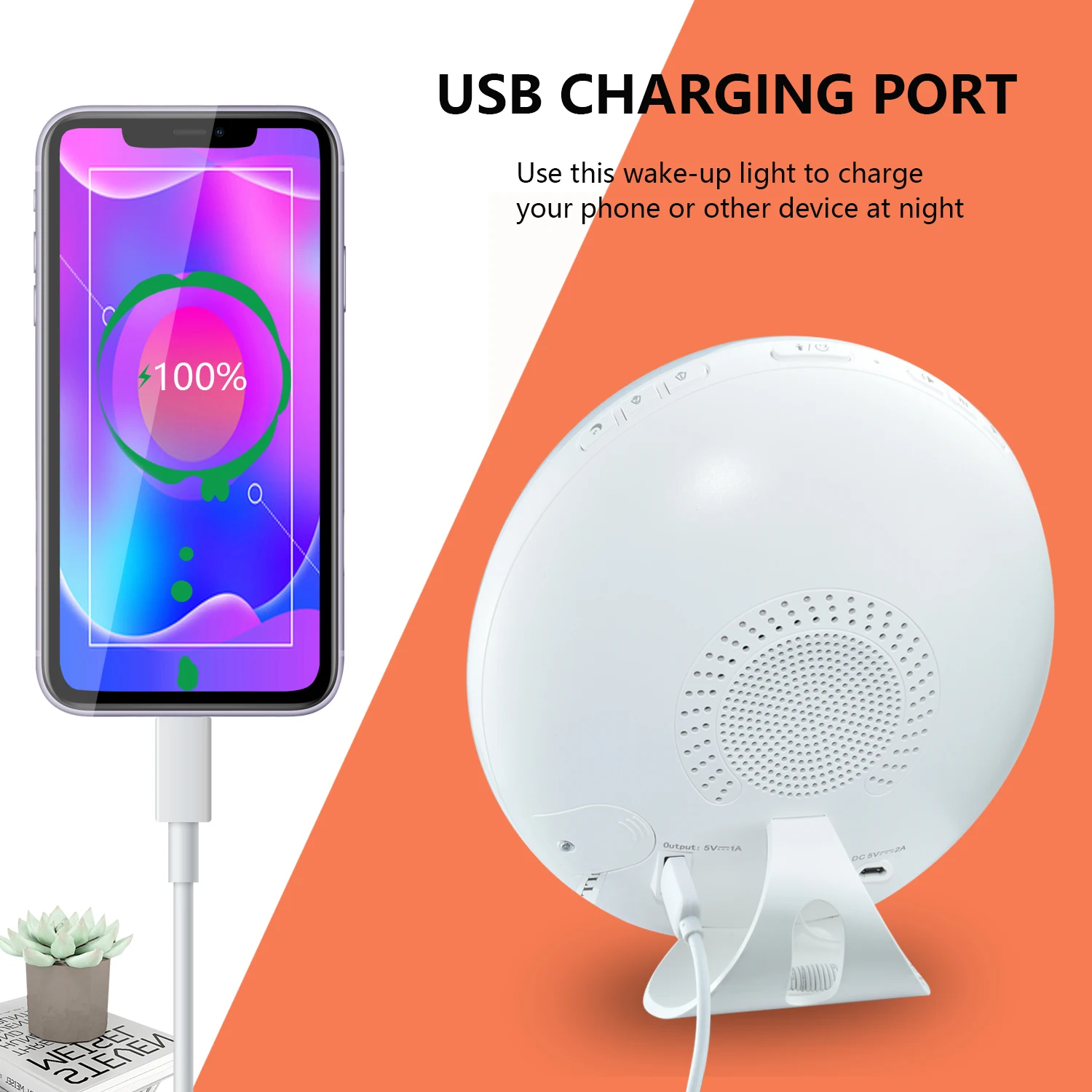 Tuya Smart WiFi Wake Up светильник Восход Будильник 7 Цвета восход солнца/закат FM радио