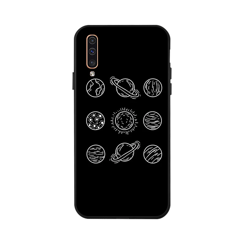 X046 Чехол для samsung A50 A70 A40 A30 A20 A10 M30 M20 M10 чехол с изображением Луны мягкий черный чехол для телефона с принтом чехол для samsung Galaxy A60 A20e - Цвет: X046