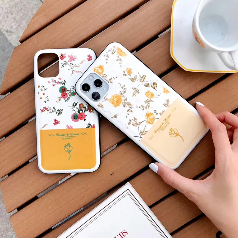 Мягкий чехол из искусственной кожи с рельефным цветком для телефона iPhone 11 Pro Max XS XR