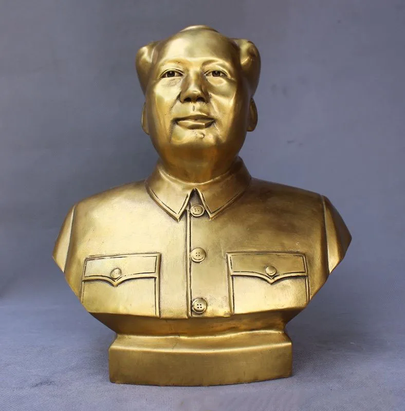 Рождественский 12 &quotКитайский латунный известный теоретик Мао Цзэ Донг голова