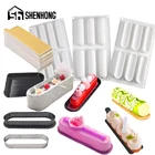 Силиконовая форма для торта SHENHONG Eclair, форма для торта, кольцо для торта, картонный поднос для торта, пластиковая десертная форма, набор для выпечки, Кондитерские инструменты для выпечки