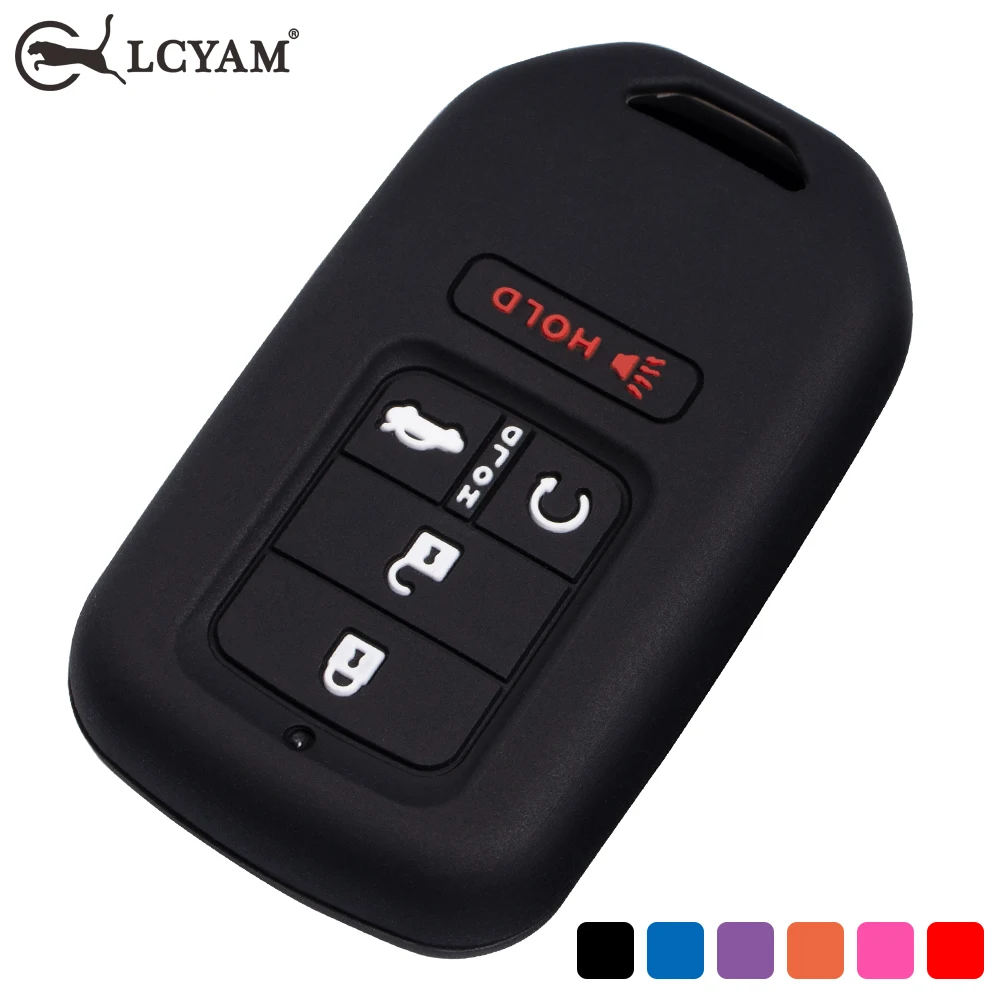 

Silicone Remote Key Cover Key Case Fob for Accord Pilot Civic 2018 2019 5 Button Keyless Entry Remote Starter