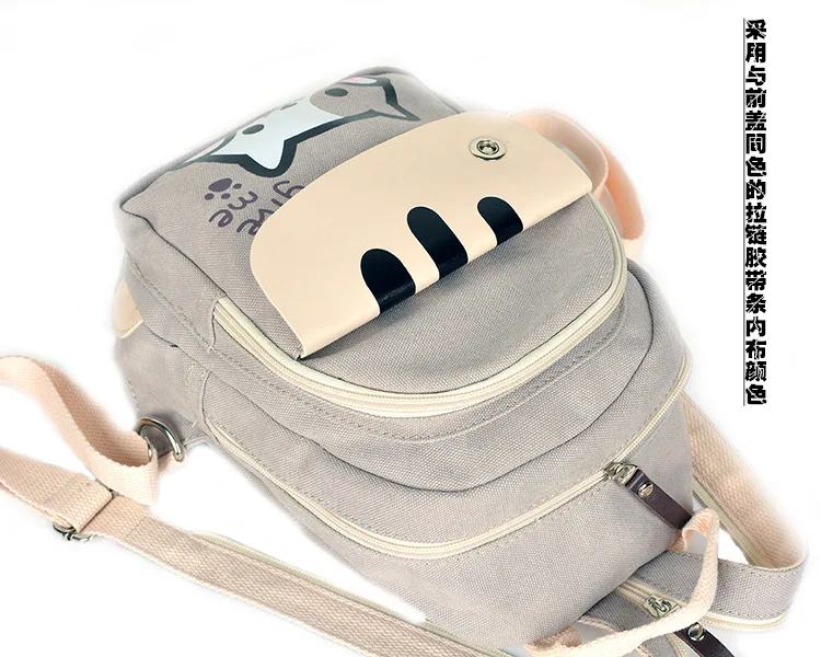 Рюкзак для косплея из аниме Неко цумэ холщовая мультяшная сумка на плечо с