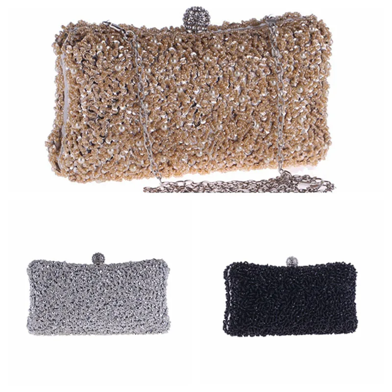 

Ladies Evening Bag Fashion Purse And Handbags Exquisite Beaded Banquet Bags Wedding Clutches Bridal Clutch Black Design Handbag
