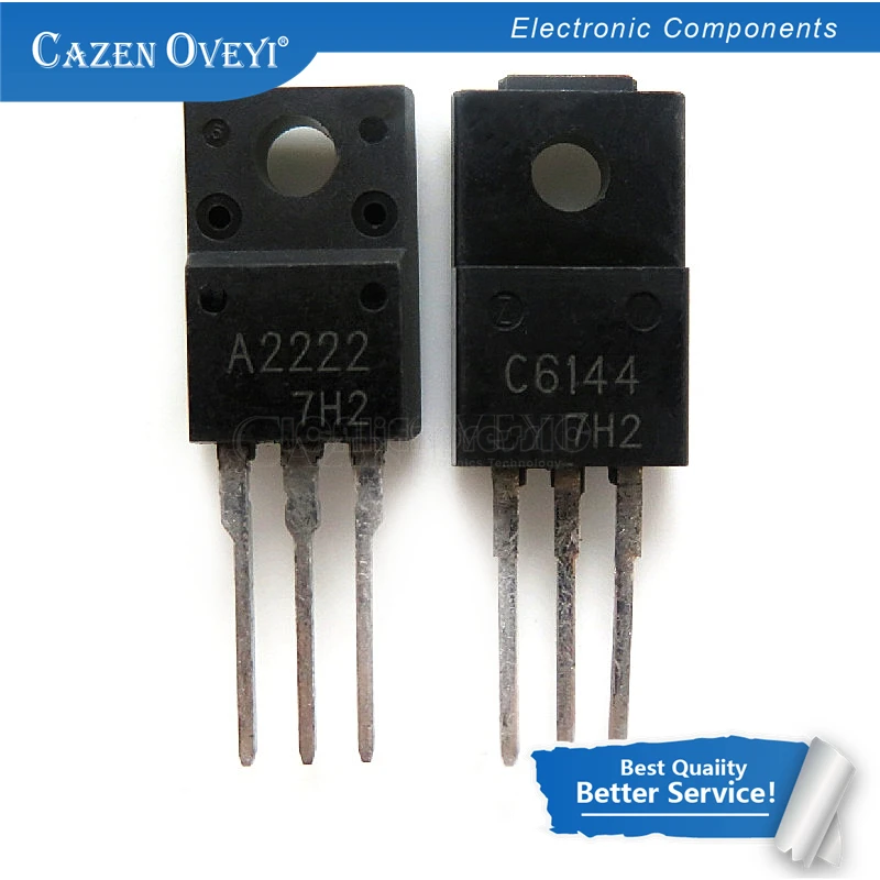 10 шт./лот 2SA2222 2SC6144 TO 220F 5 пар A2222 + C6144 в 220 наличии|Интегральные схемы| |