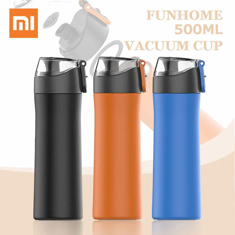 Xiaomi Funhome теплая холодная чашка Вакуумная бутылка 500 мл Спортивная холодная чашка термос чашка нержавеющая наружная Спортивная бутылка Холодная Горячая